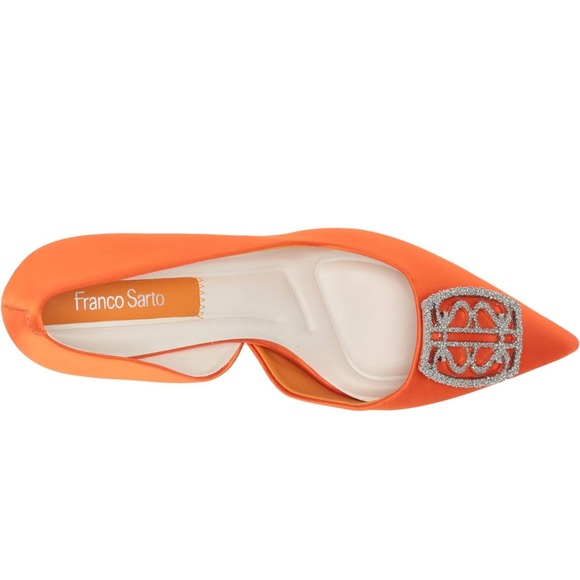 Franco Sarto Women's Tana Pointed Toe D'Orsay Mid Heel Pump Sz 6 - Sleek, Shoes - Picture 4 of 6